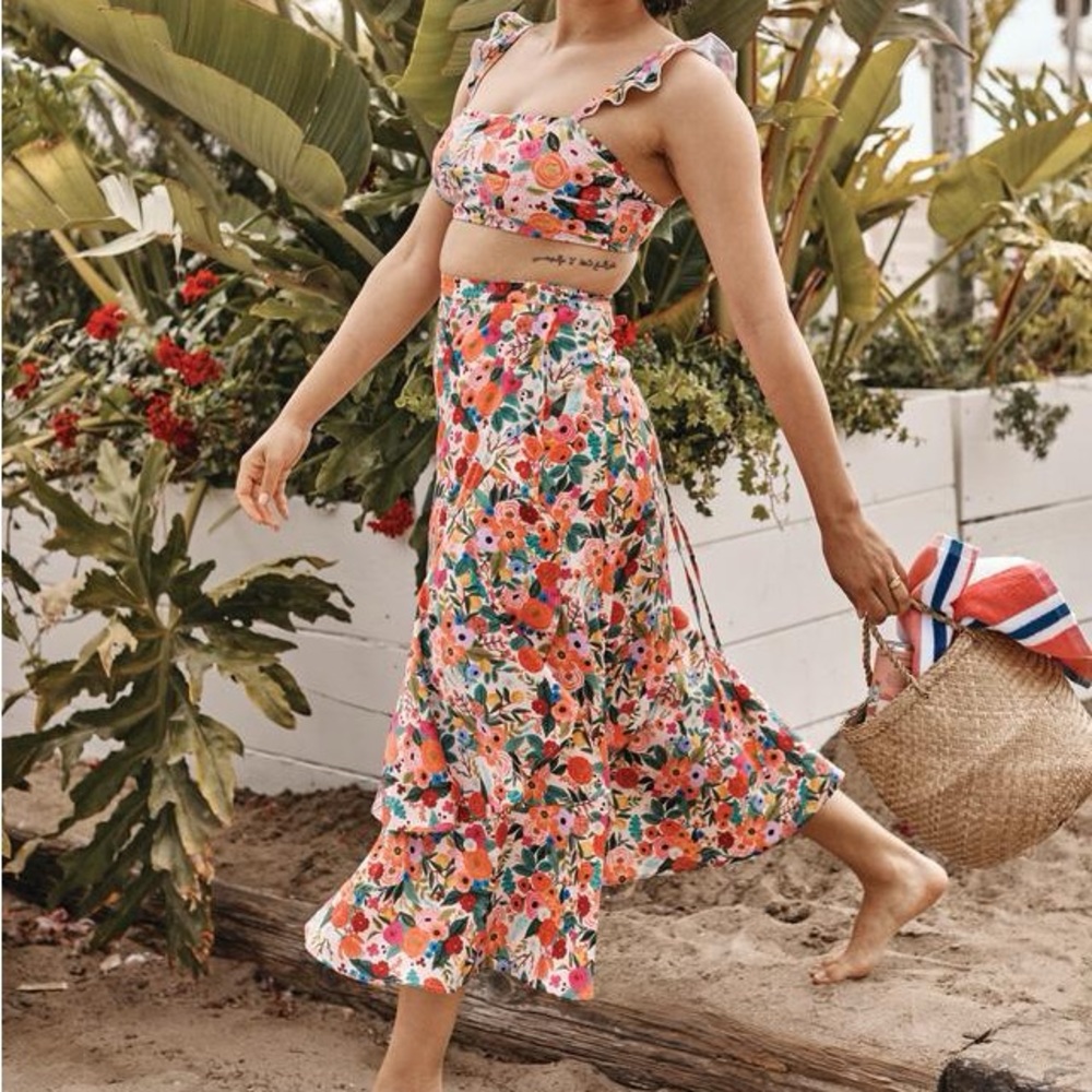 Summersalt x rifle paper co Garden Party Wrap Skirt